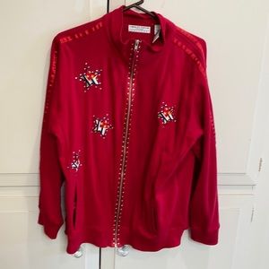 Patriotic Crystal Zip Sweat Jacket
